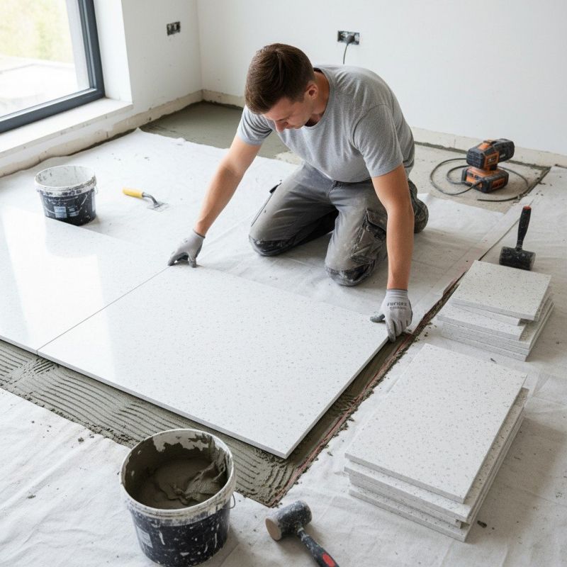 Granite Floor Installation detail